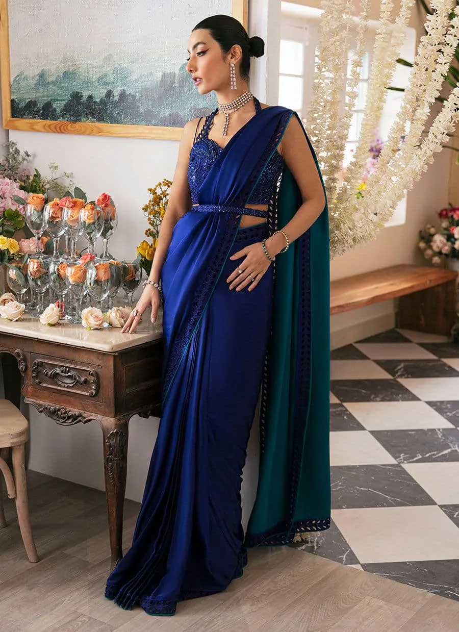Farah Talib Aziz Mayna Festive Luxe Teal – view 6 – Poshaq