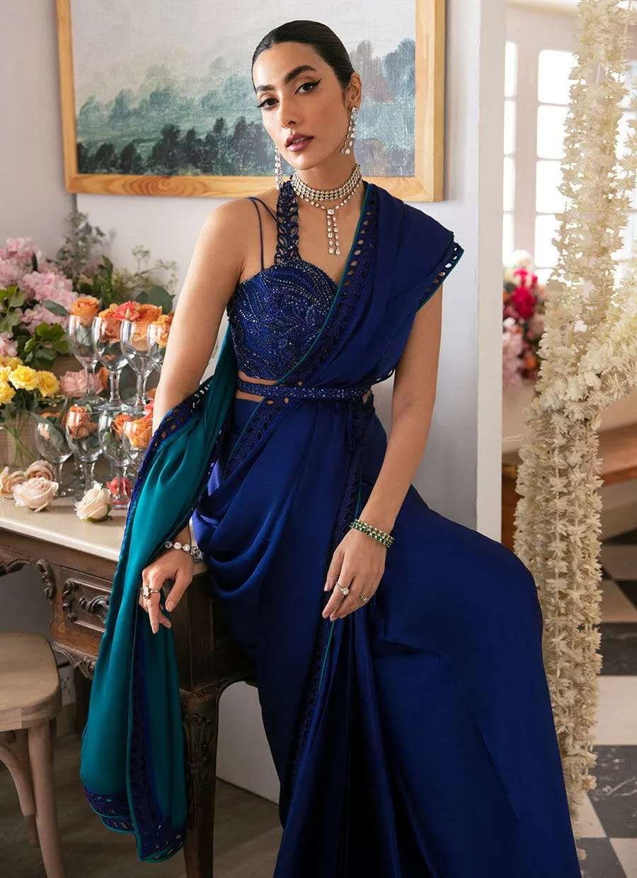 Farah Talib Aziz Mayna Festive Luxe Teal – view 7 – Poshaq