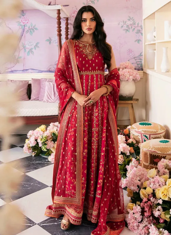 Farah Talib Aziz Mayna Festive Luxe Gold Raw Silk – view 1 – Poshaq