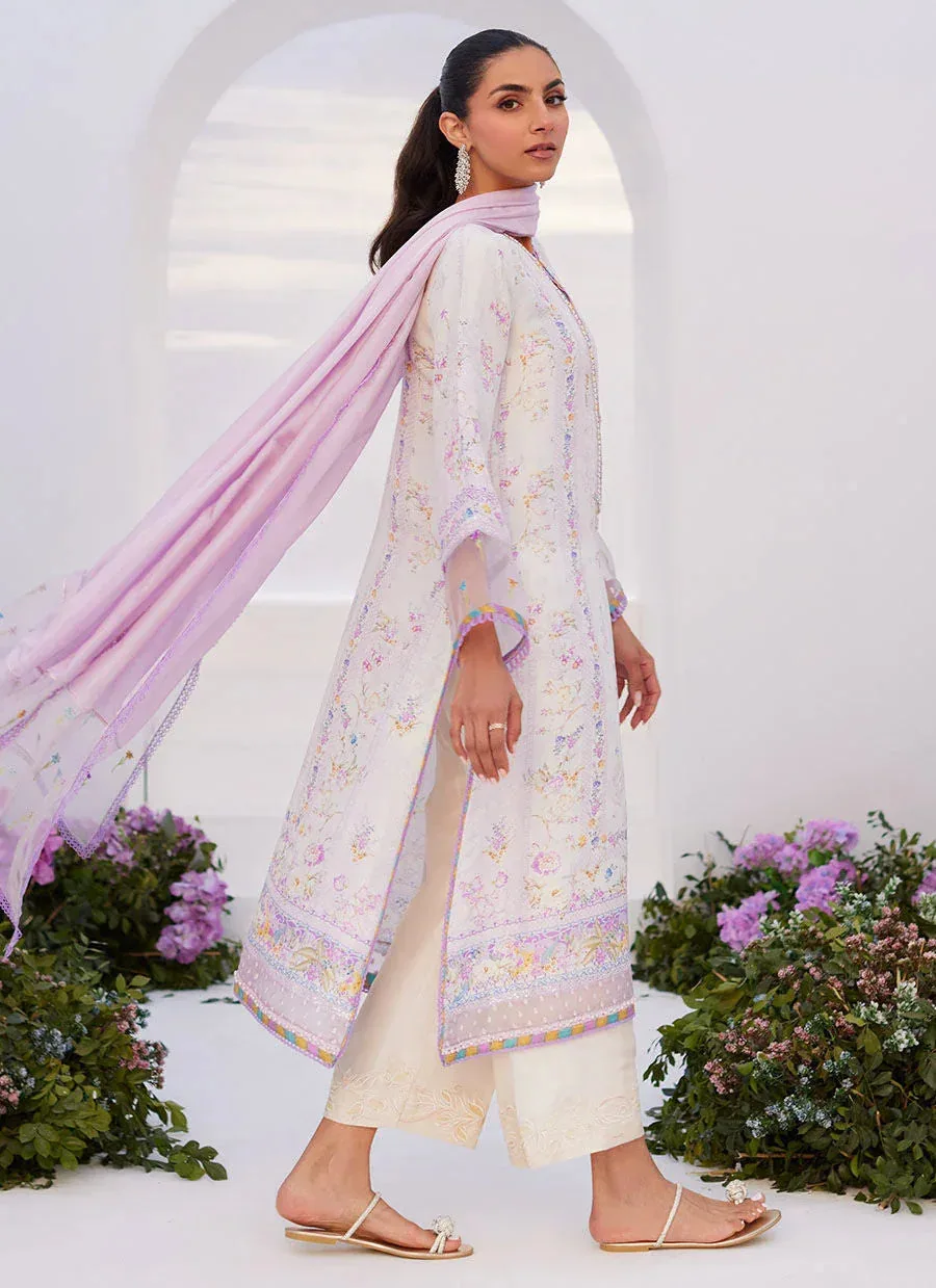Farah Talib Aziz Zaza Prints 24 Lavender Raw Silk – view 5 – Poshaq