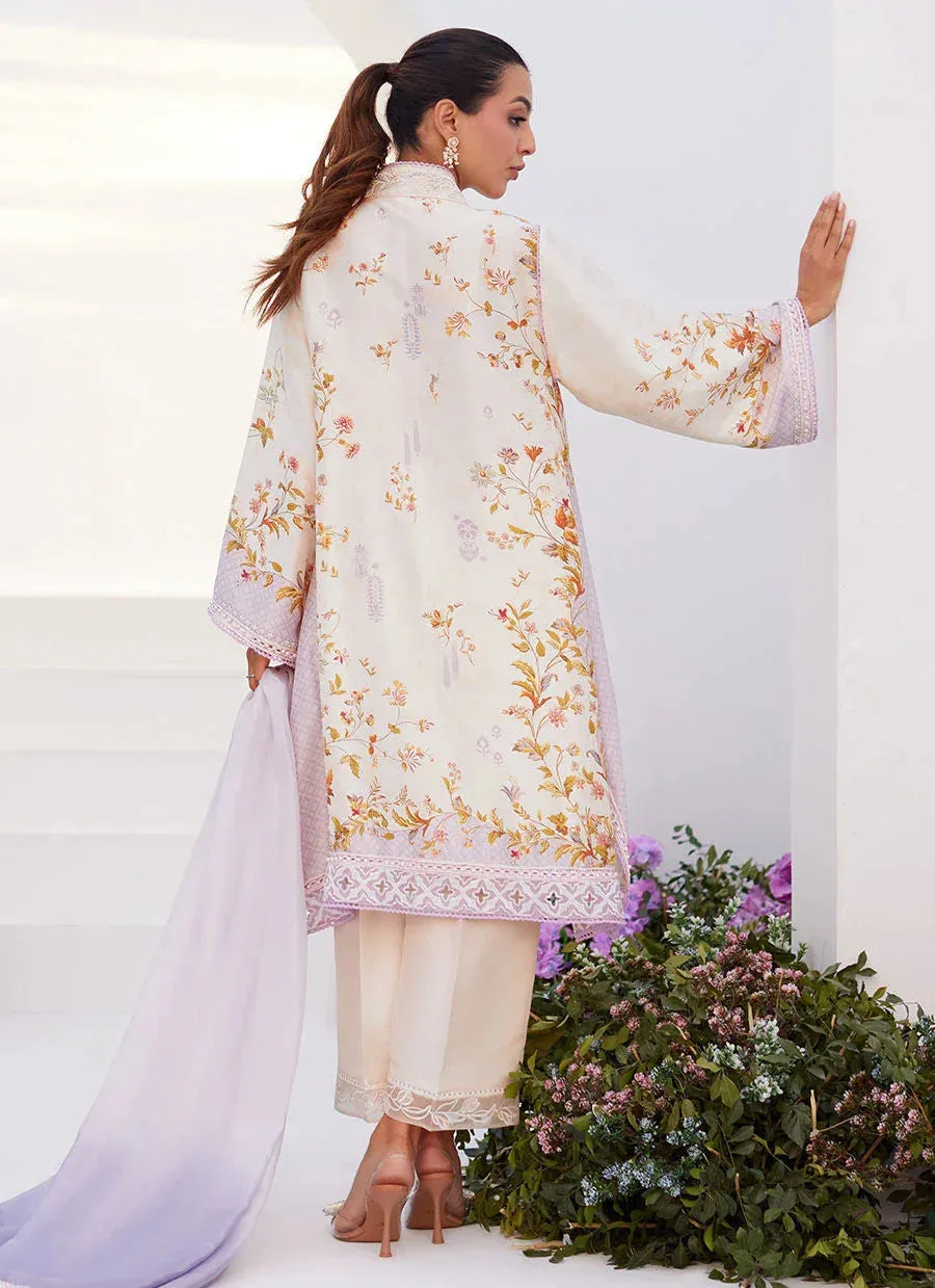 Farah Talib Aziz Zaza Prints 24 Purple Raw Silk – view 2 – Poshaq
