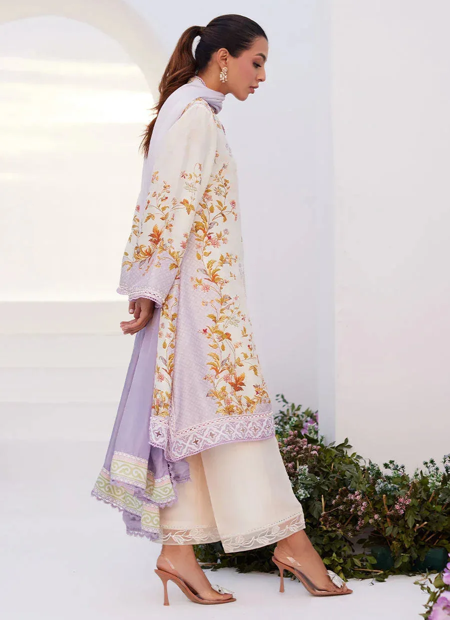 Farah Talib Aziz Zaza Prints 24 Purple Raw Silk – view 4 – Poshaq