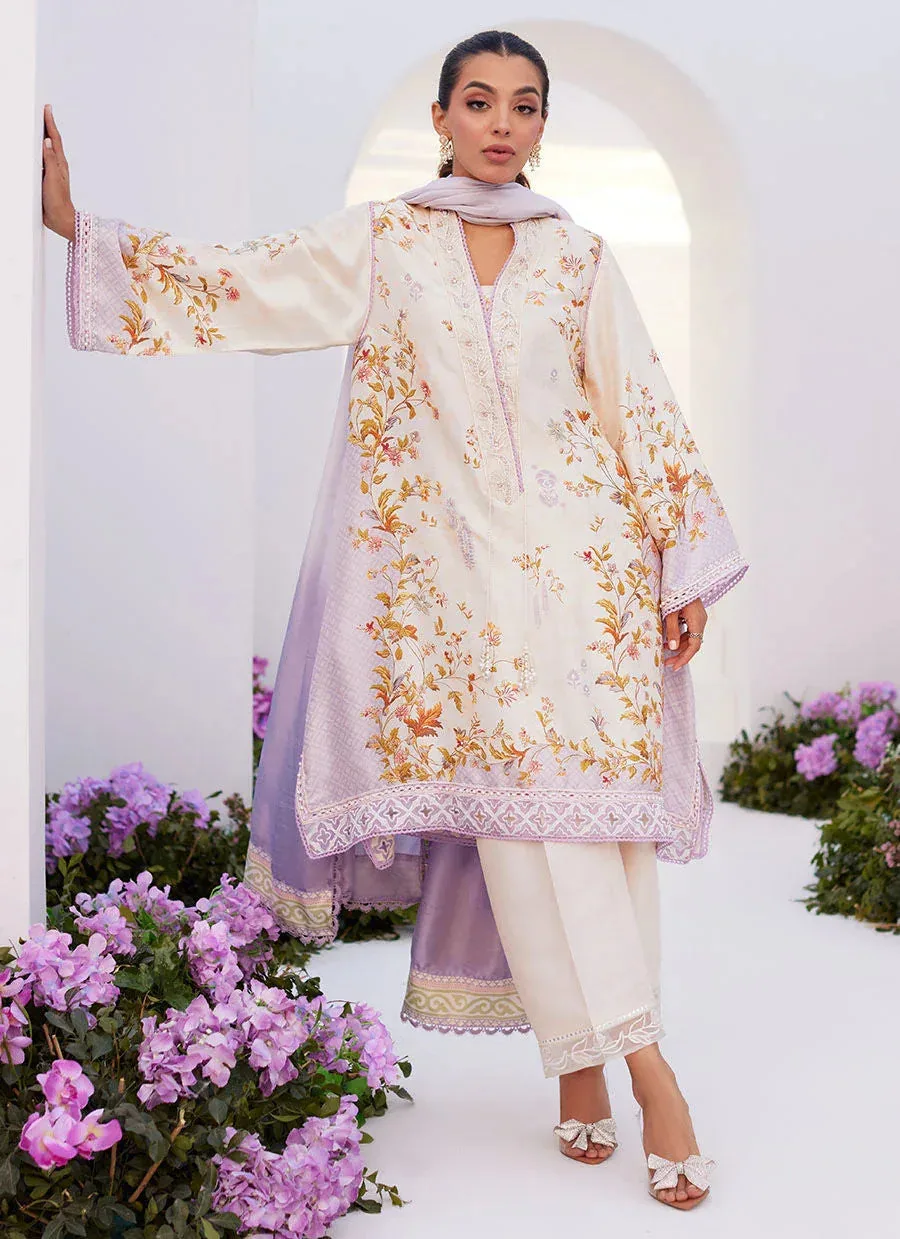 Farah Talib Aziz Zaza Prints 24 Purple Raw Silk – view 7 – Poshaq