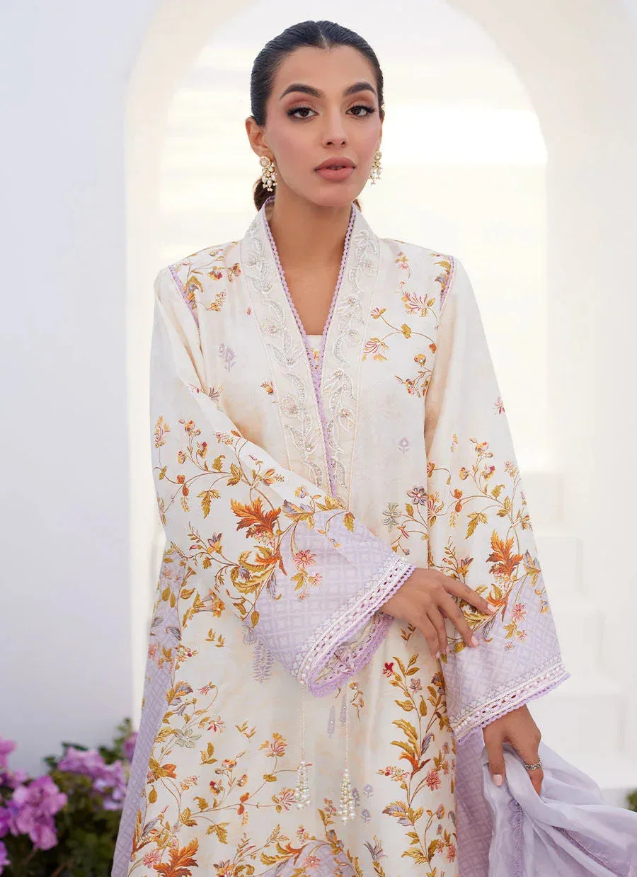 Farah Talib Aziz Zaza Prints 24 Purple Raw Silk – view 8 – Poshaq
