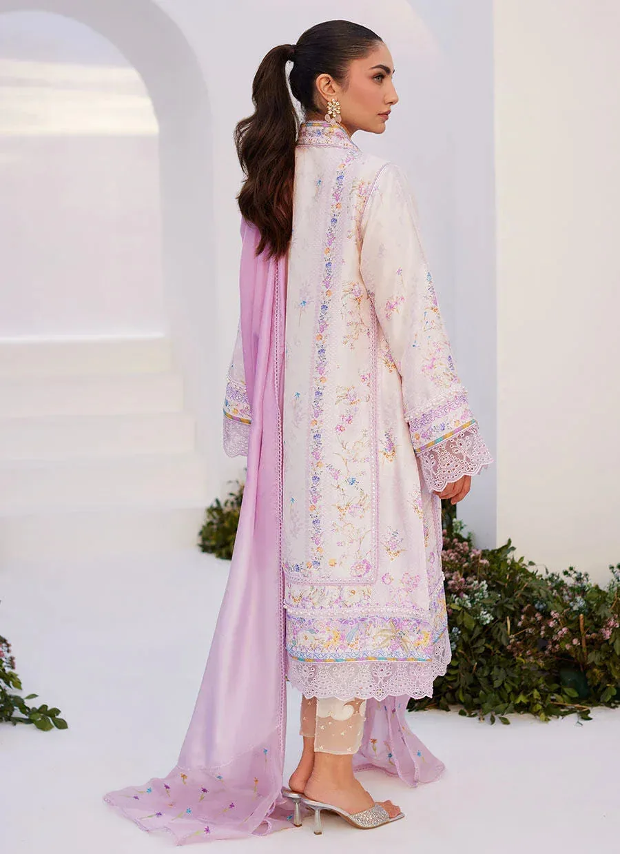 Farah Talib Aziz Zaza Prints 24 Lavender Raw Silk – view 2 – Poshaq