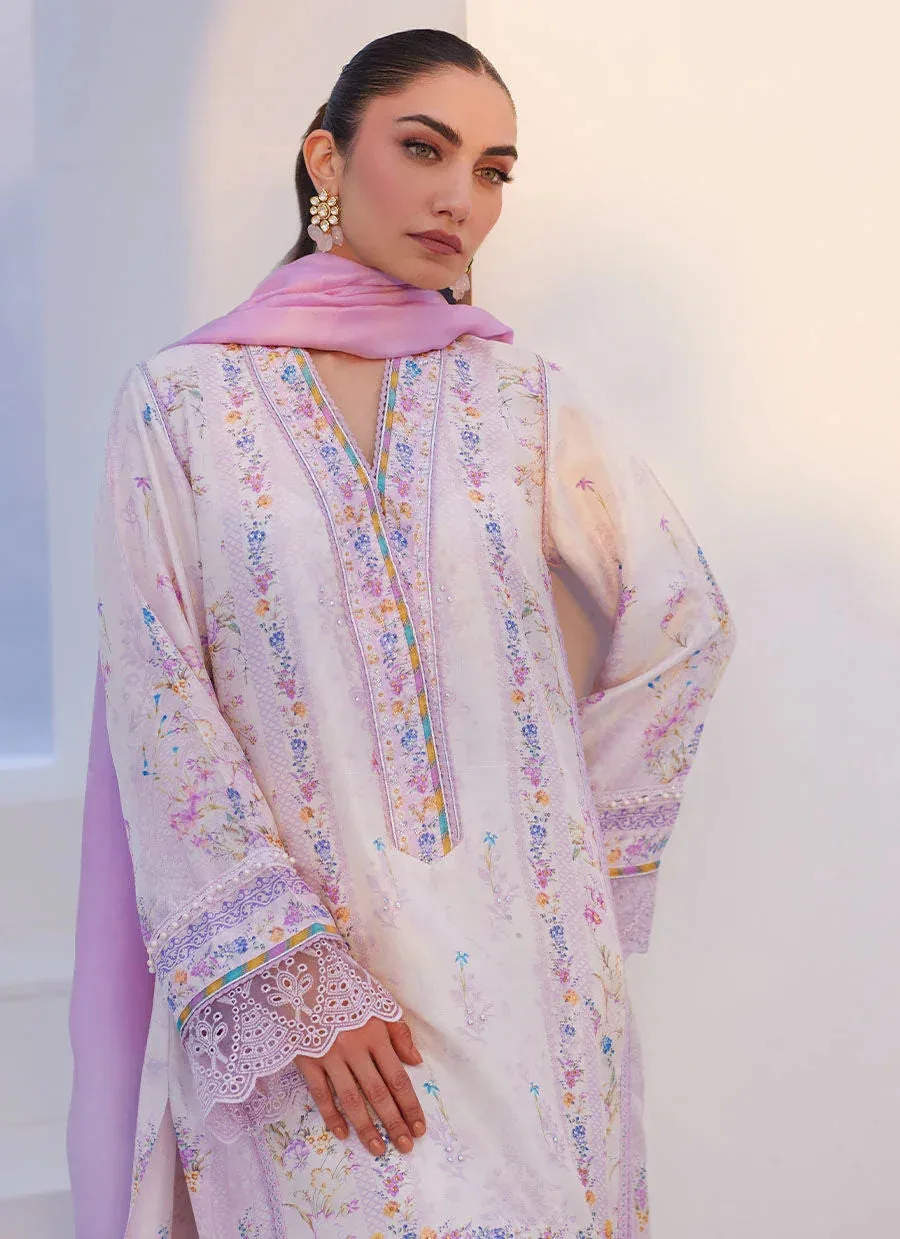 Farah Talib Aziz Zaza Prints 24 Lavender Raw Silk – view 3 – Poshaq