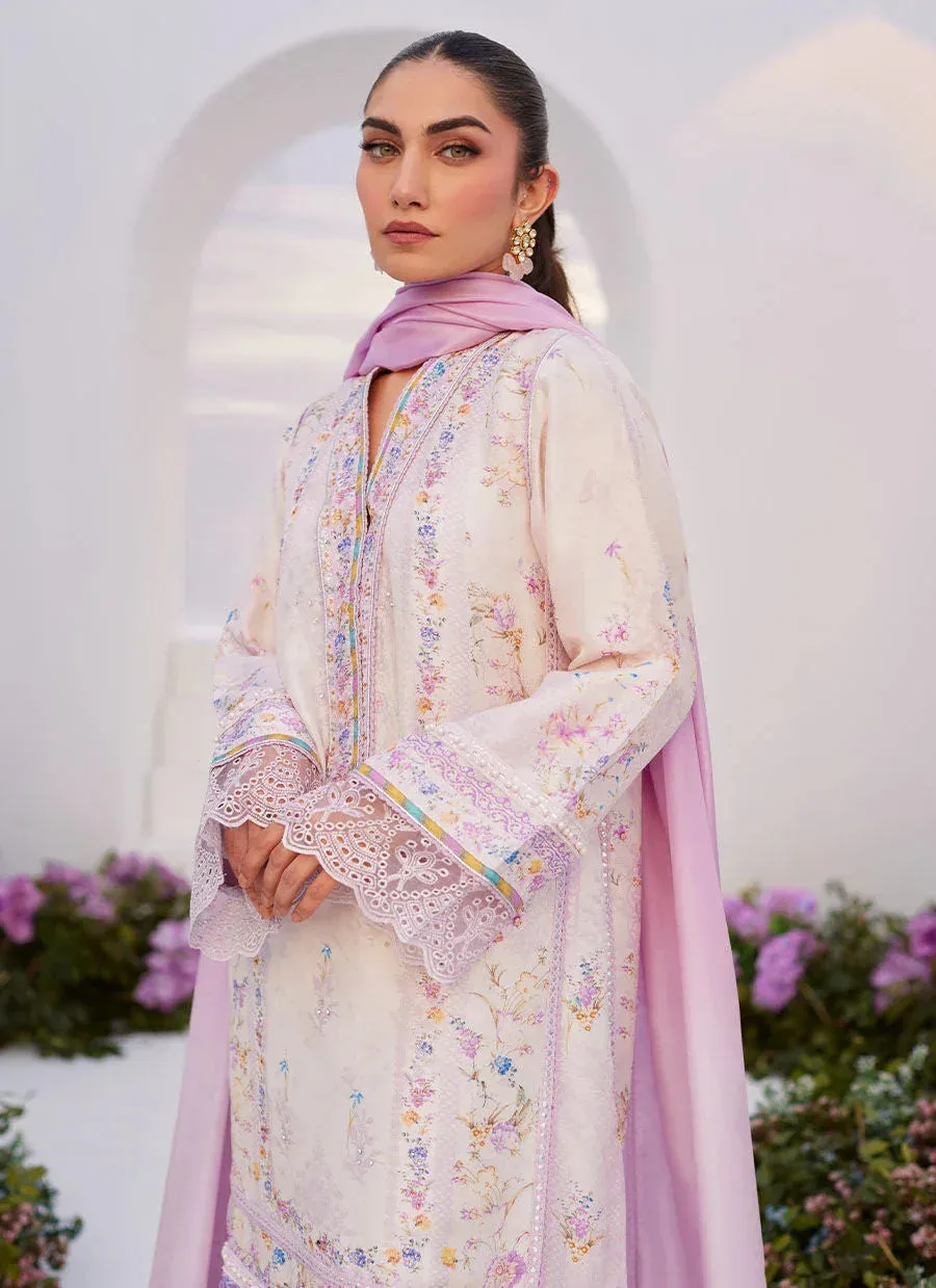Farah Talib Aziz Zaza Prints 24 Lavender Raw Silk – view 4 – Poshaq