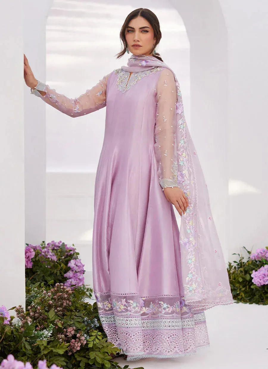 Farah Talib Aziz Zaza Luxe Pret 24 Silver Raw Silk – view 4 – Poshaq
