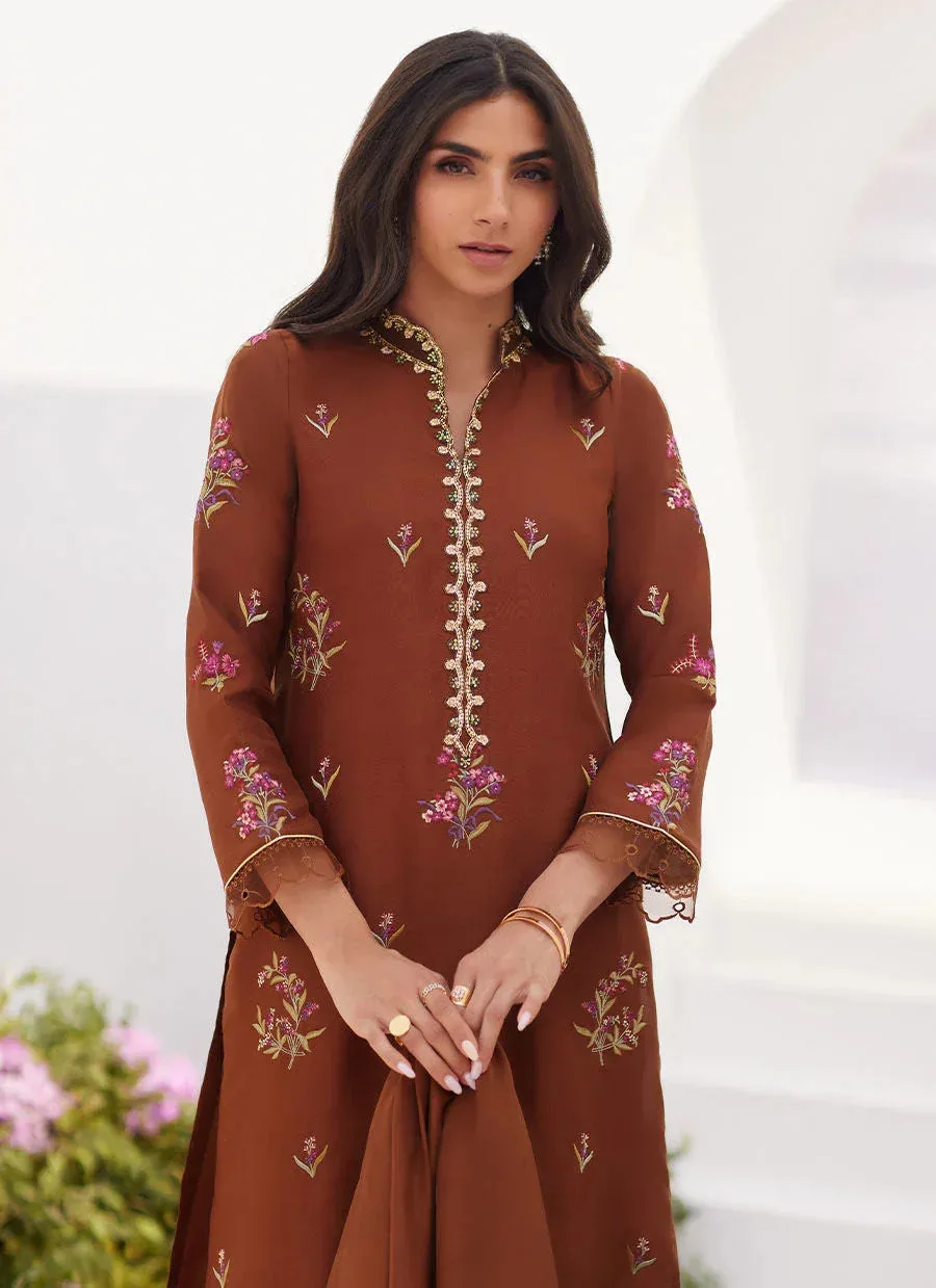 Farah Talib Aziz Zaza Luxe Pret 24 Magenta Raw Silk – view 4 – Poshaq
