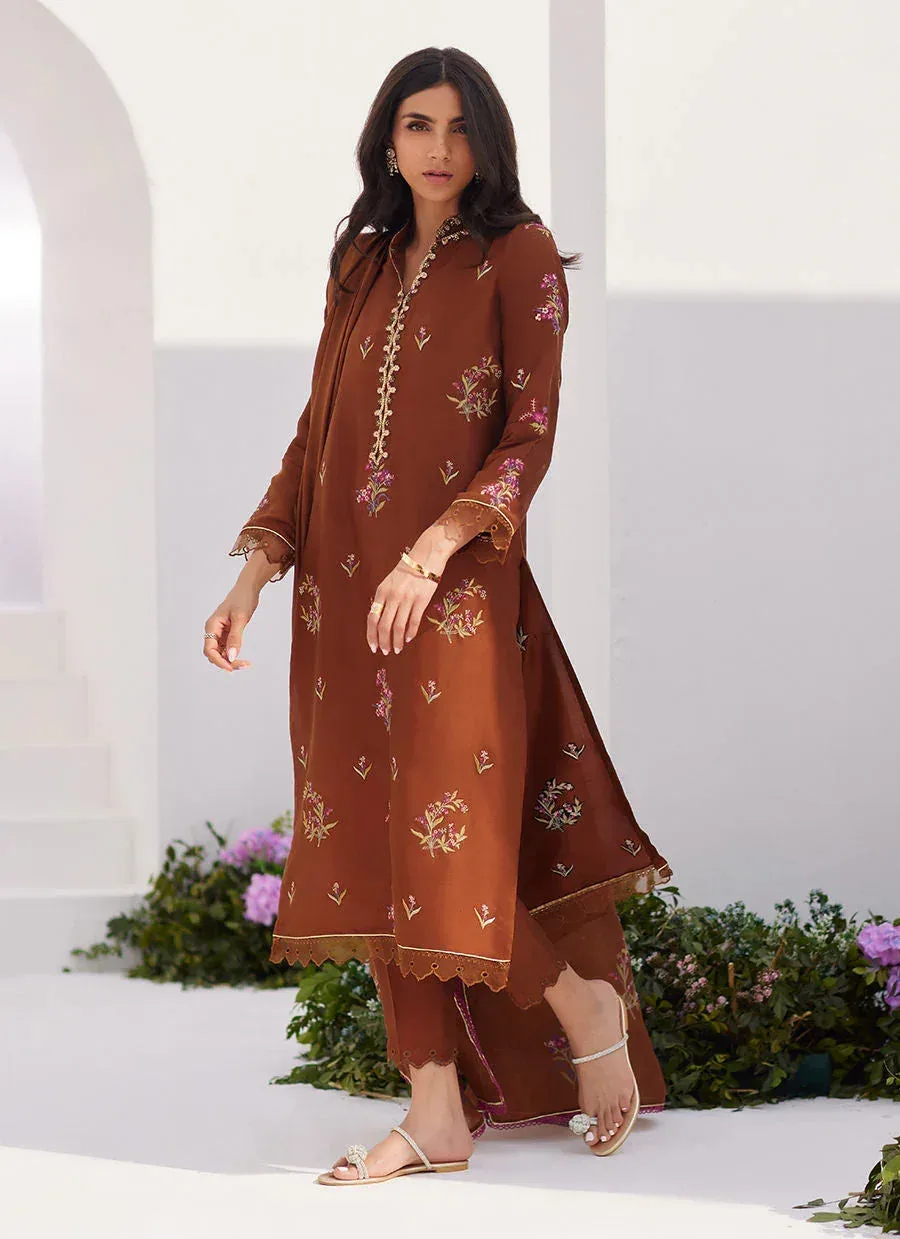 Farah Talib Aziz Zaza Luxe Pret 24 Magenta Raw Silk – view 5 – Poshaq
