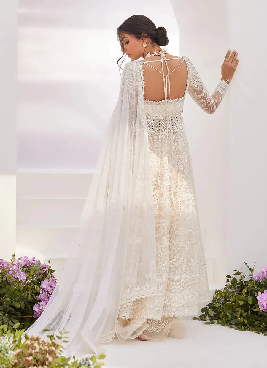 Farah Talib Aziz Zaza Luxe Pret 24 Silver Raw Silk – view 2 – Poshaq