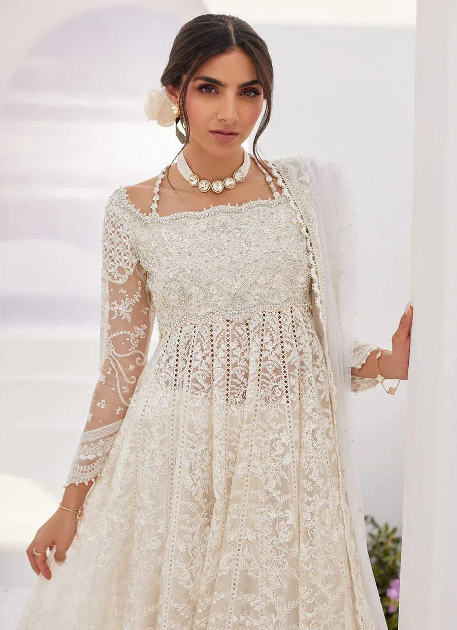 Farah Talib Aziz Zaza Luxe Pret 24 Silver Raw Silk – view 3 – Poshaq