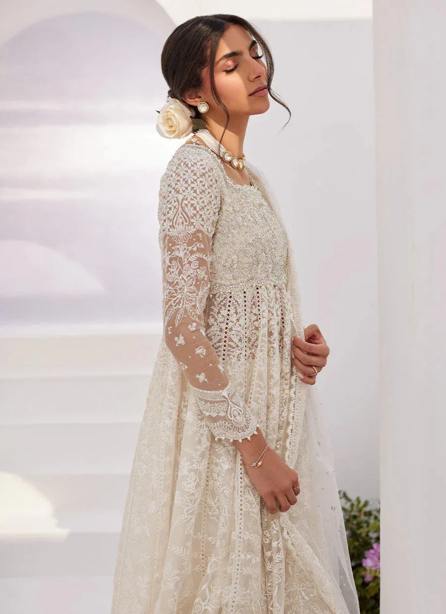 Farah Talib Aziz Zaza Luxe Pret 24 Silver Raw Silk – view 6 – Poshaq