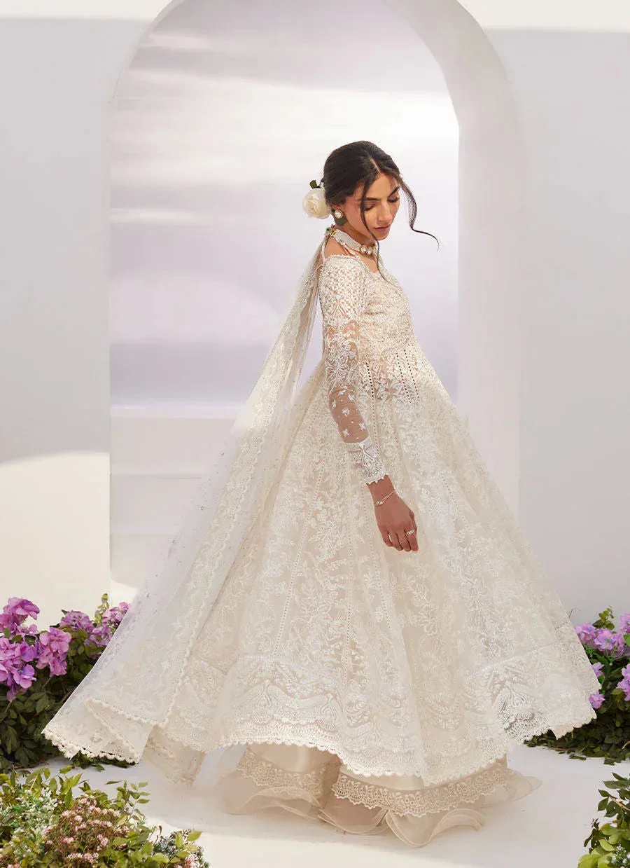 Farah Talib Aziz Zaza Luxe Pret 24 Silver Raw Silk – view 7 – Poshaq
