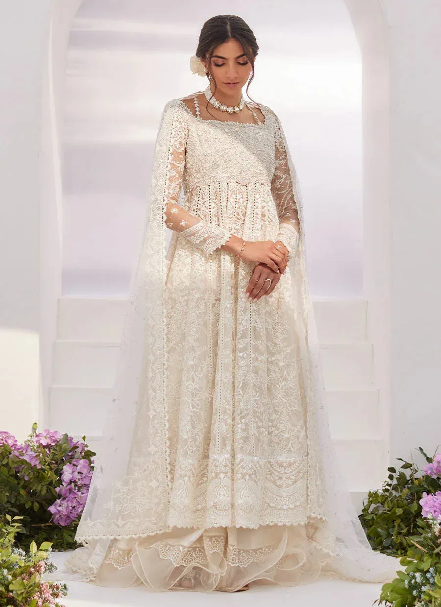 Farah Talib Aziz Zaza Luxe Pret 24 Silver Raw Silk – view 8 – Poshaq