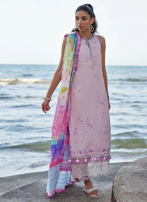 Farah Talib Aziz Suay Lawn 24 Lavender Jacquard – view 1 – Poshaq