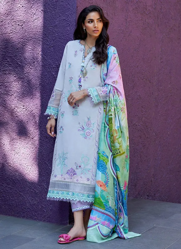 Farah Talib Aziz Suay Lawn 24 Lavender Jacquard – view 1 – Poshaq