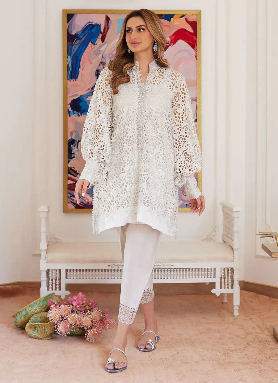 Farah Talib Aziz Luna Eid Collection 24 Ivory Raw Silk – view 6 – Poshaq