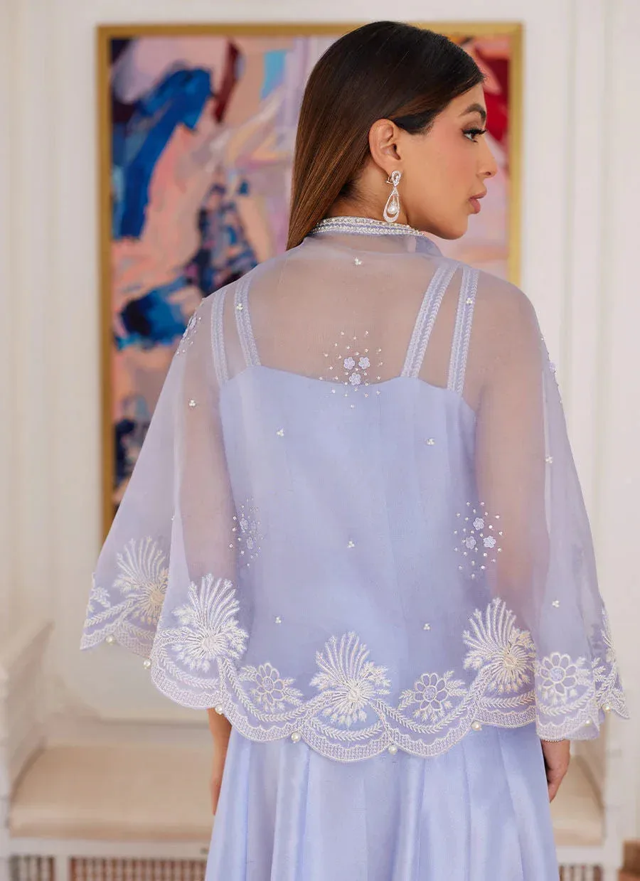 Farah Talib Aziz Luna Eid Collection 24 Lavender Raw Silk – view 2 – Poshaq
