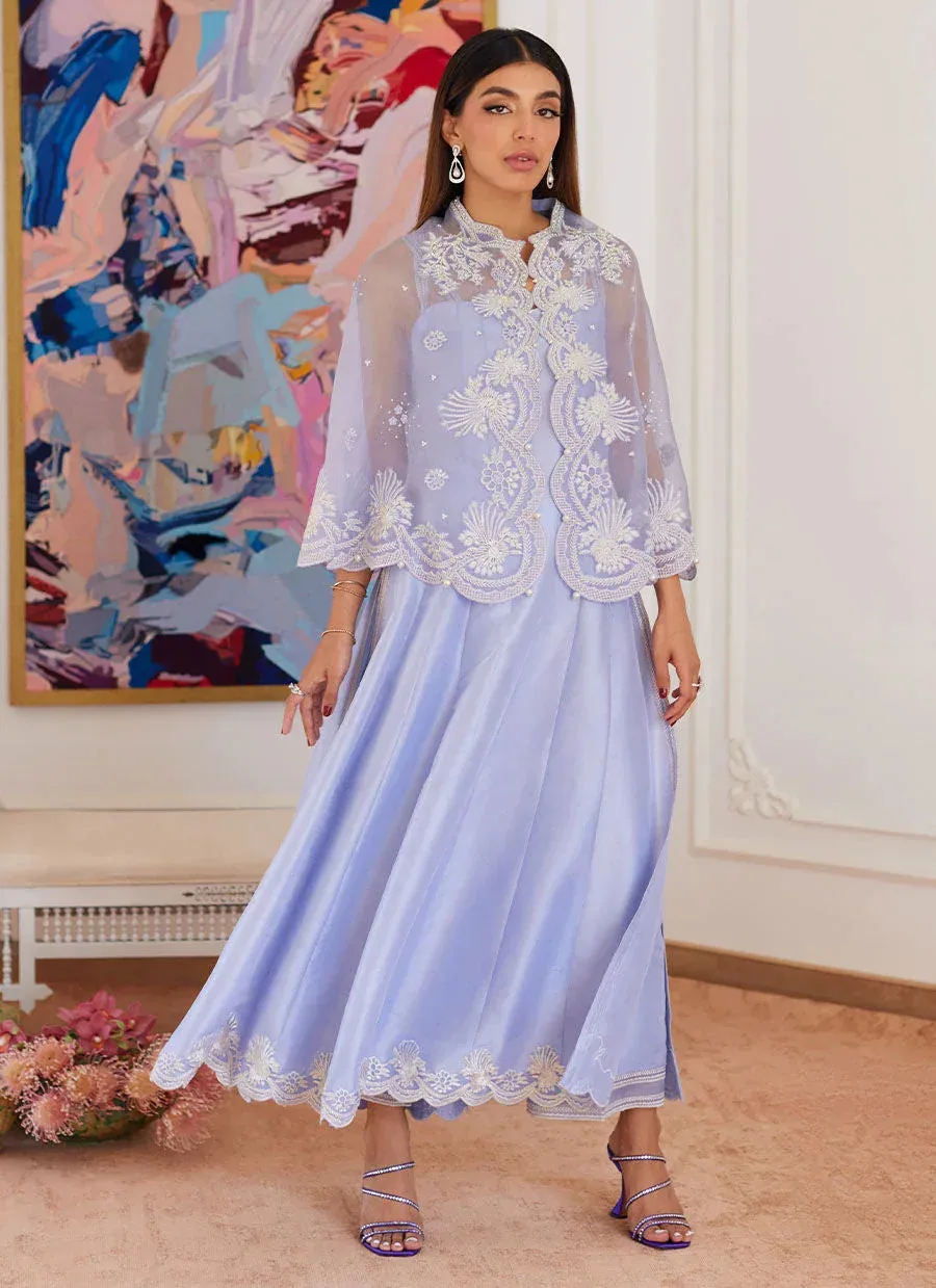 Farah Talib Aziz Luna Eid Collection 24 Lavender Raw Silk – view 4 – Poshaq