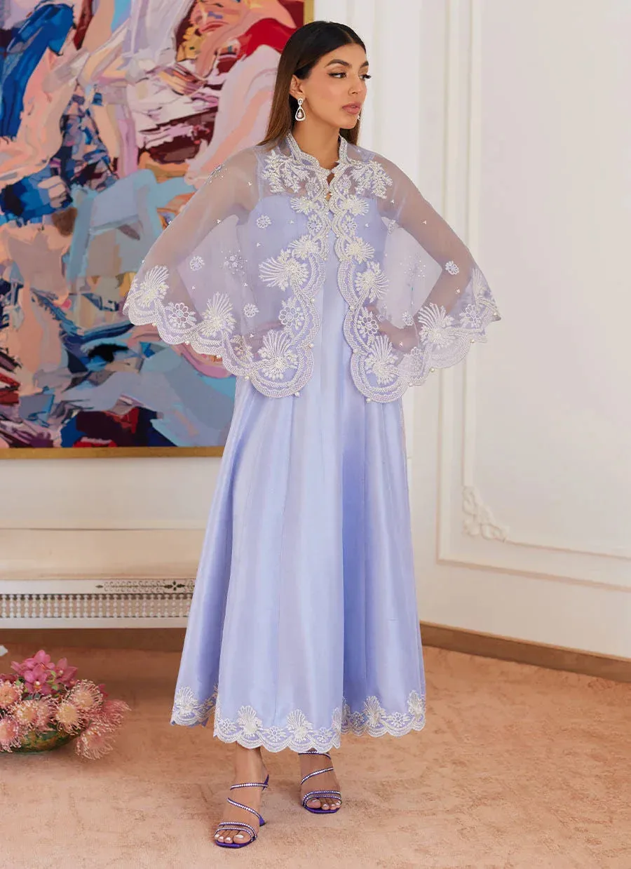 Farah Talib Aziz Luna Eid Collection 24 Lavender Raw Silk – view 5 – Poshaq