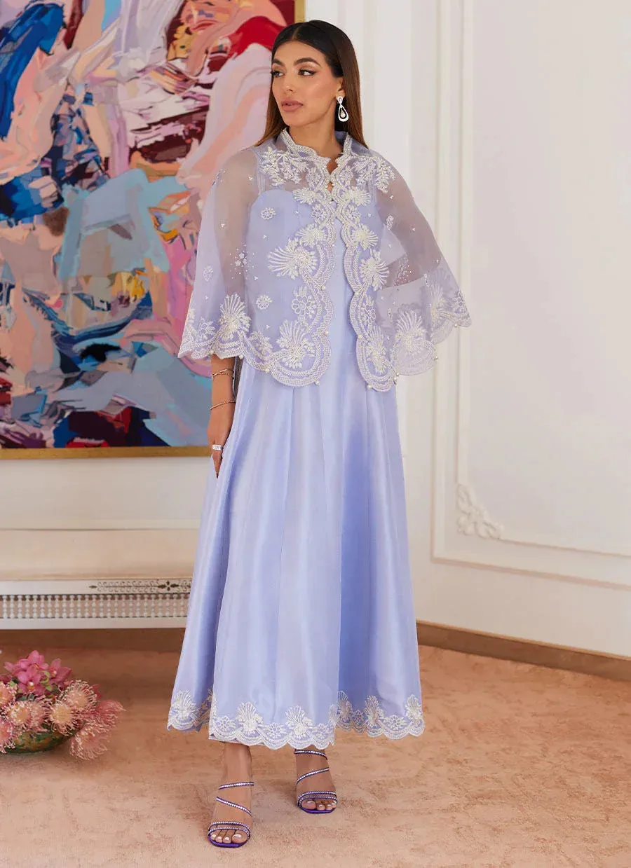 Farah Talib Aziz Luna Eid Collection 24 Lavender Raw Silk – view 7 – Poshaq