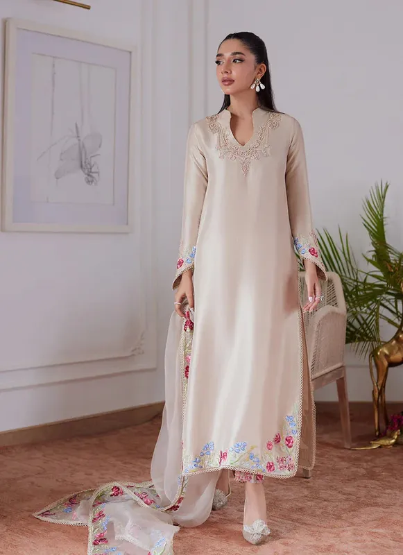 Farah Talib Aziz Luna Eid Collection 24 Raw Silk – view 1 – Poshaq