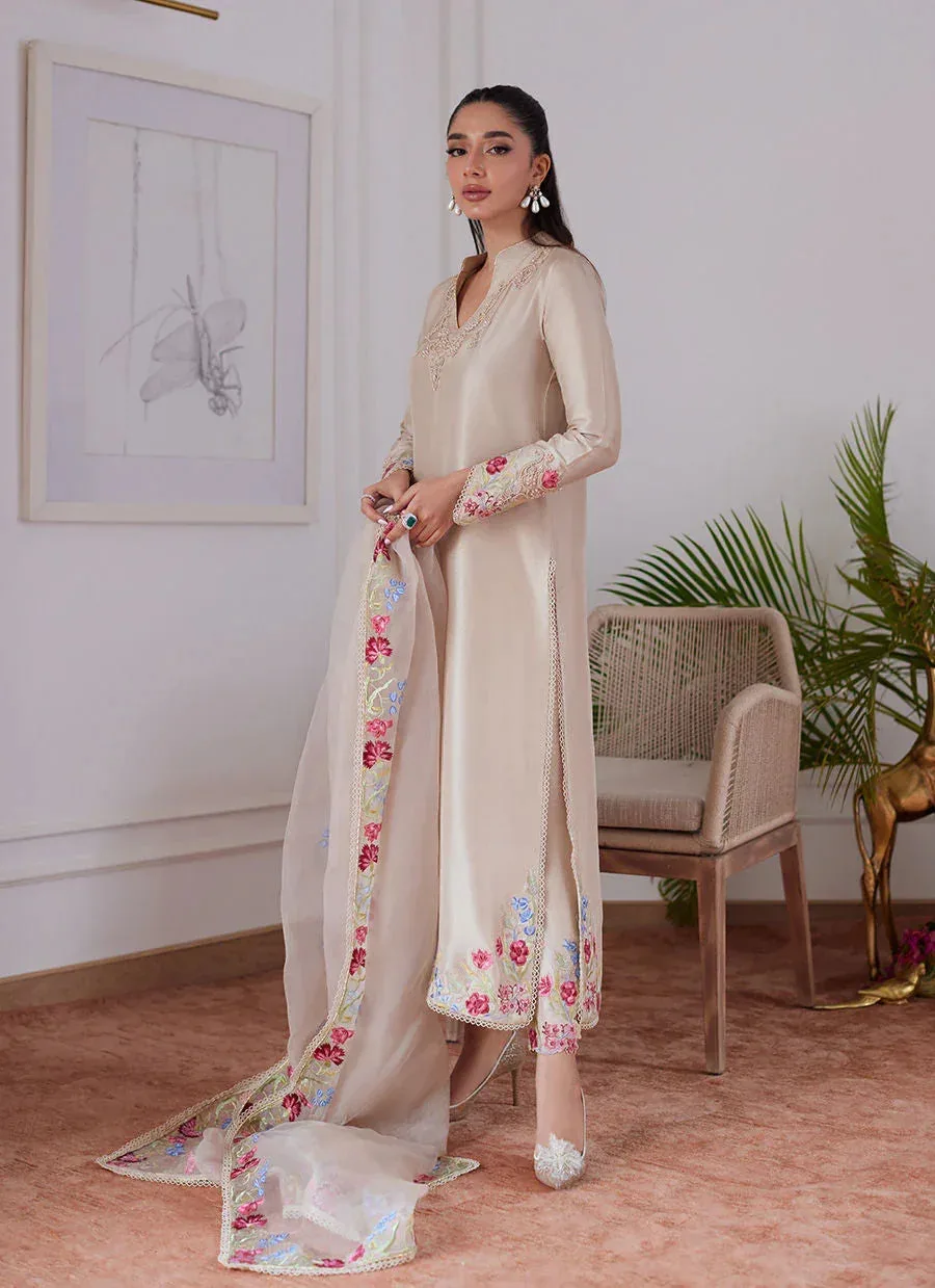 Farah Talib Aziz Luna Eid Collection 24 Raw Silk – view 4 – Poshaq