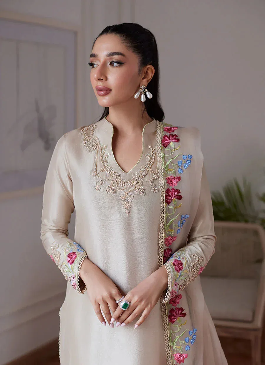 Farah Talib Aziz Luna Eid Collection 24 Raw Silk – view 6 – Poshaq