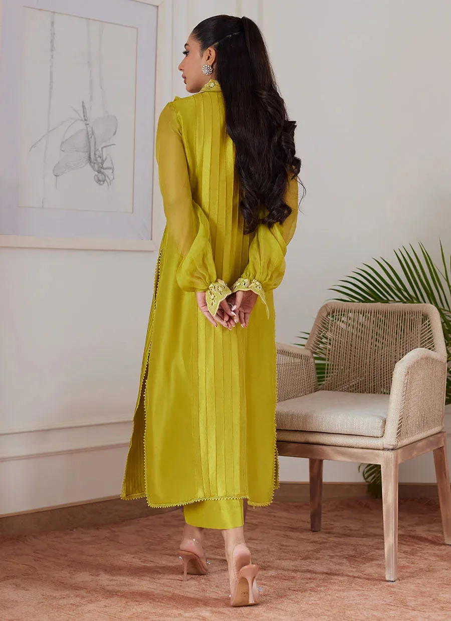 Farah Talib Aziz Luna Eid Collection 24 Raw Silk – view 2 – Poshaq