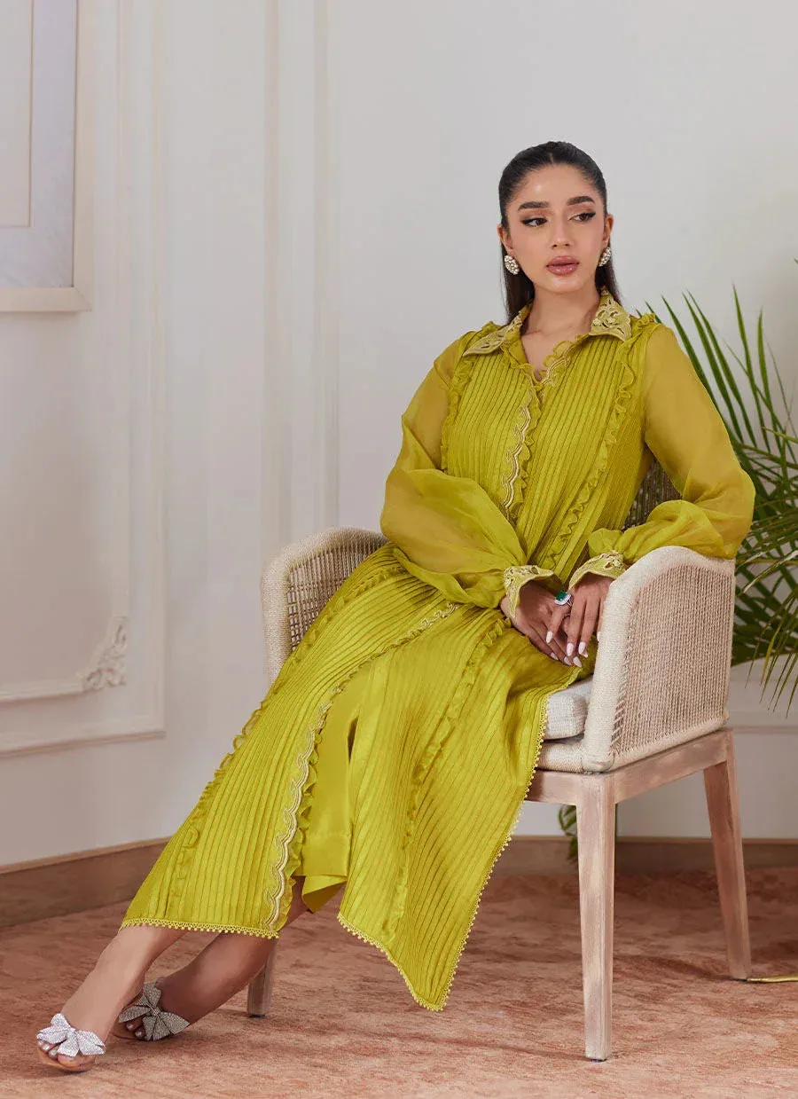 Farah Talib Aziz Luna Eid Collection 24 Raw Silk – view 3 – Poshaq