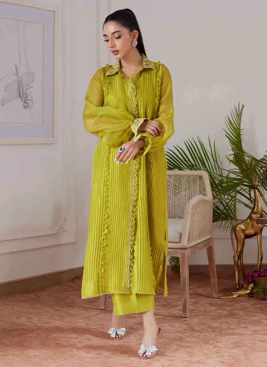 Farah Talib Aziz Luna Eid Collection 24 Raw Silk – view 5 – Poshaq