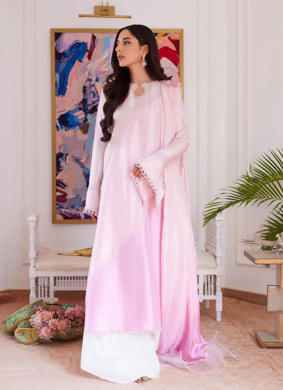 Farah Talib Aziz Luna Eid Collection 24 White Raw Silk – view 5 – Poshaq