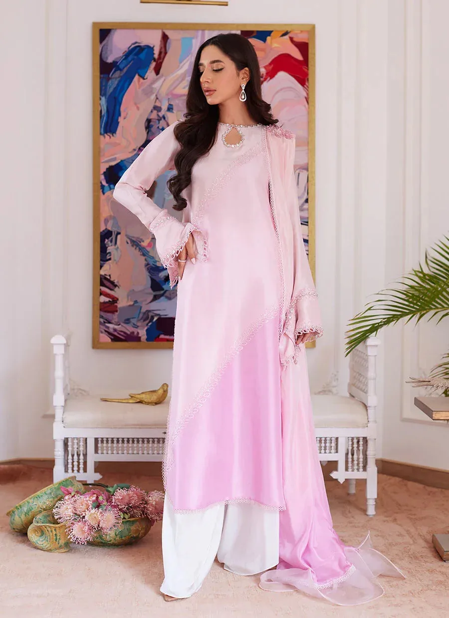 Farah Talib Aziz Luna Eid Collection 24 White Raw Silk – view 6 – Poshaq