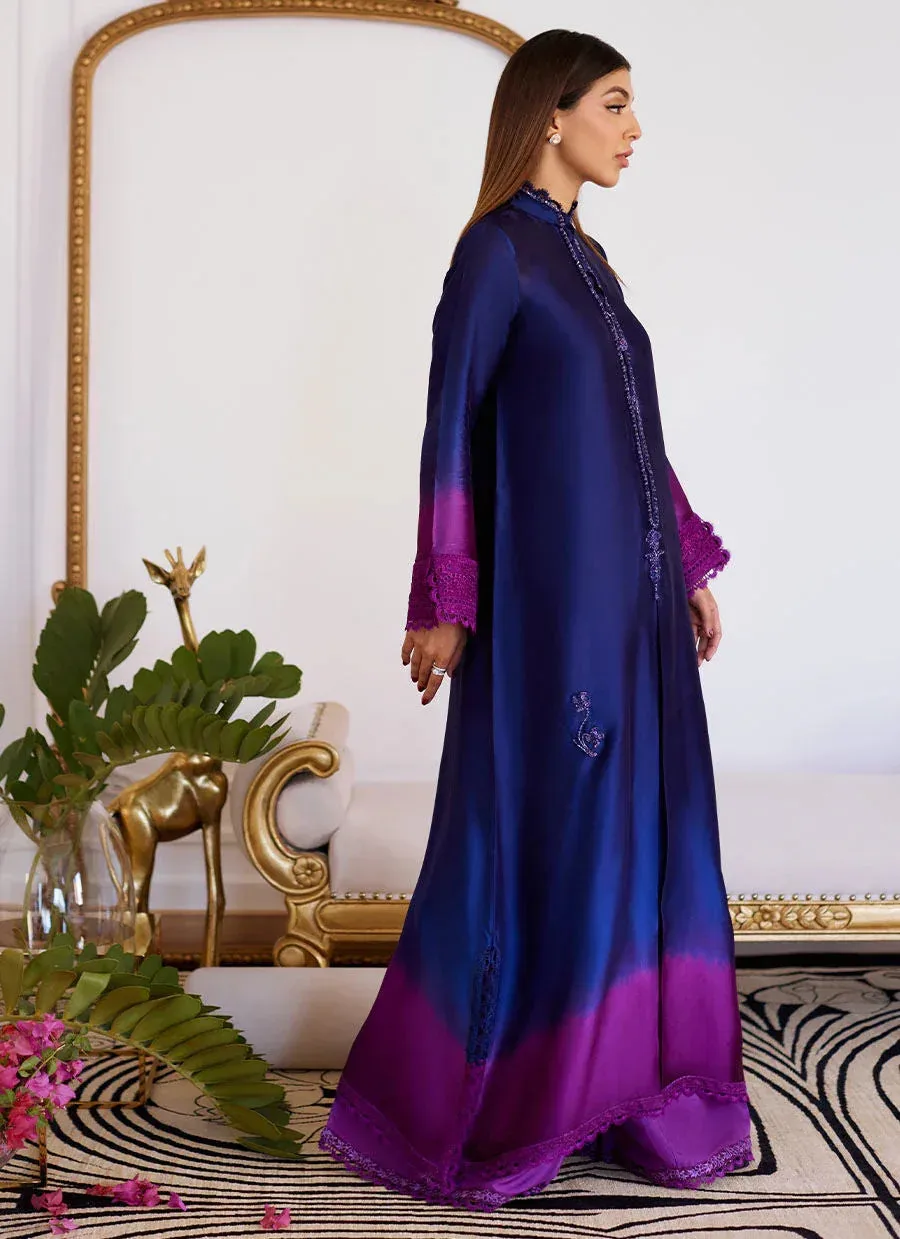 Farah Talib Aziz Luna Eid Collection 24 Magenta Raw Silk – view 4 – Poshaq