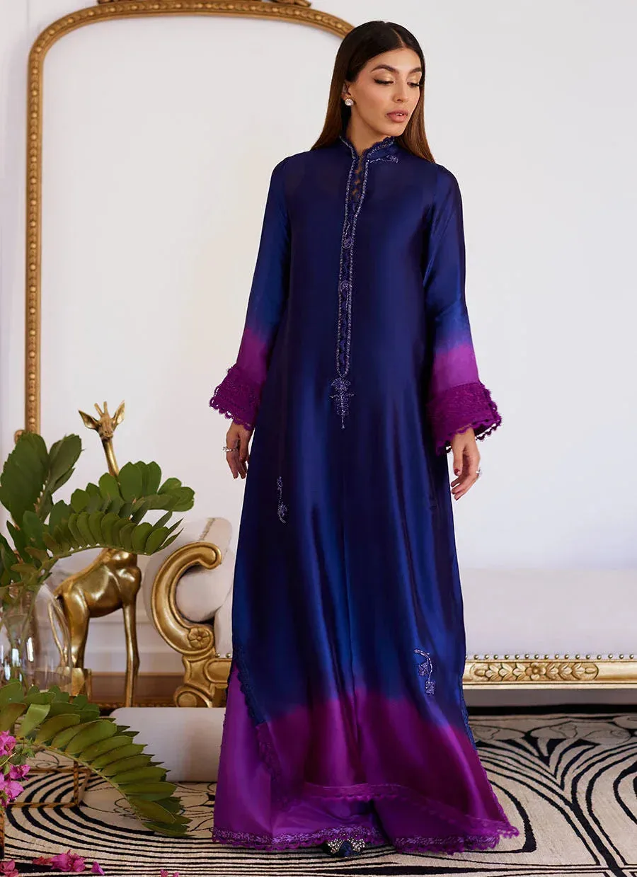Farah Talib Aziz Luna Eid Collection 24 Magenta Raw Silk – view 5 – Poshaq