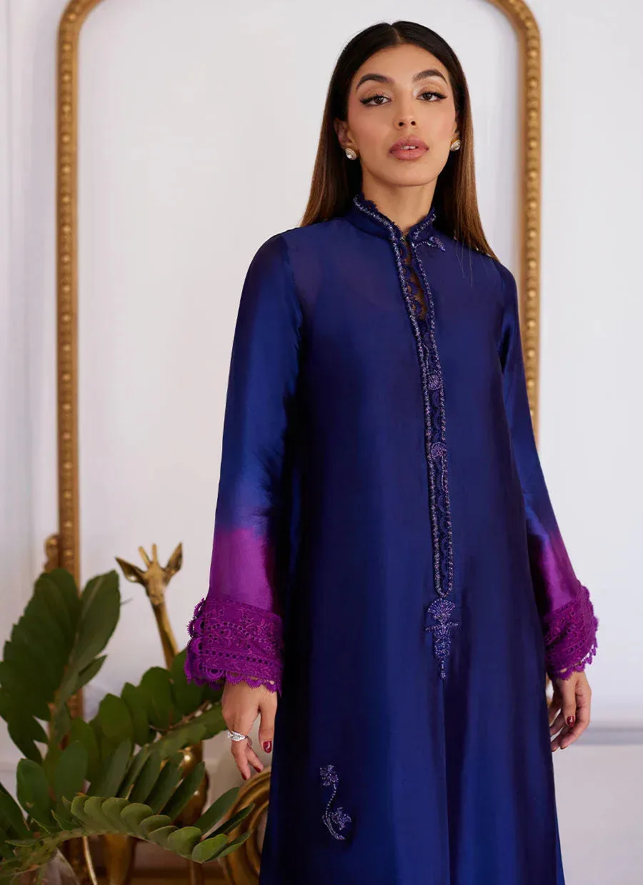 Farah Talib Aziz Luna Eid Collection 24 Magenta Raw Silk – view 7 – Poshaq