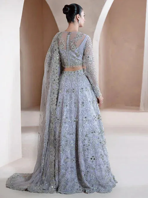 Epoque Reve Luxury Formals LIight blue Grey – view 2 – Poshaq