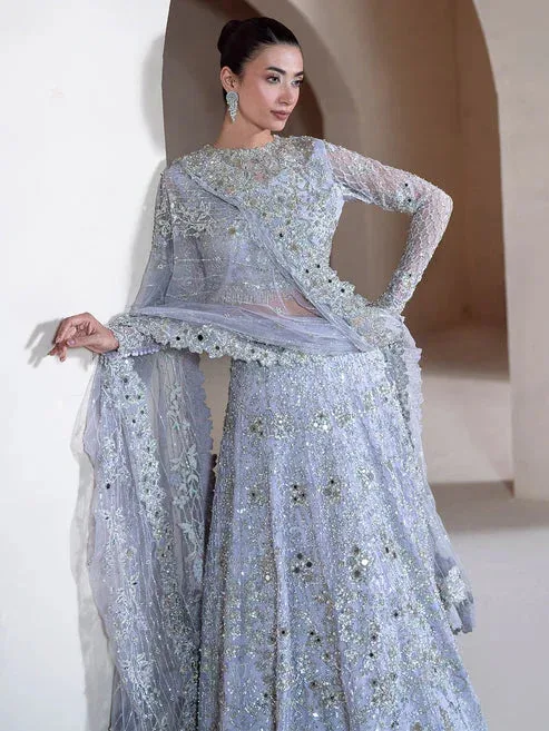 Epoque Reve Luxury Formals LIight blue Grey – view 4 – Poshaq