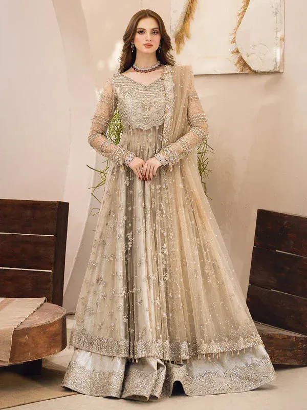Epoque Le Tresor Luxury Pret Silver Raw Silk – view 1 – Poshaq