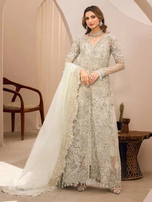 Epoque Le Tresor Luxury Pret Green Raw Silk – view 1 – Poshaq
