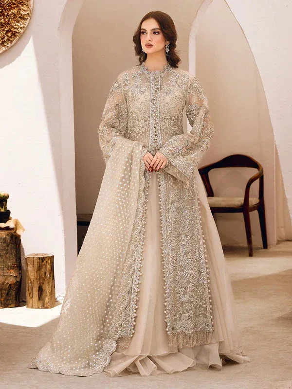 Epoque Le Tresor Luxury Pret Green Raw Silk – view 1 – Poshaq
