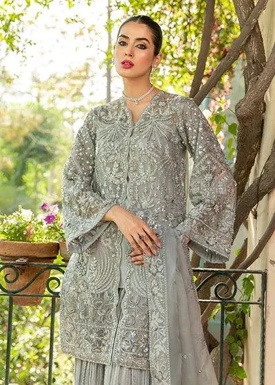 Epoque Lueur Formals 22 Grey Raw Silk – view 3 – Poshaq