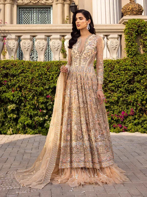 Epoque Reverie Bridals Peach Organza – view 1 – Poshaq