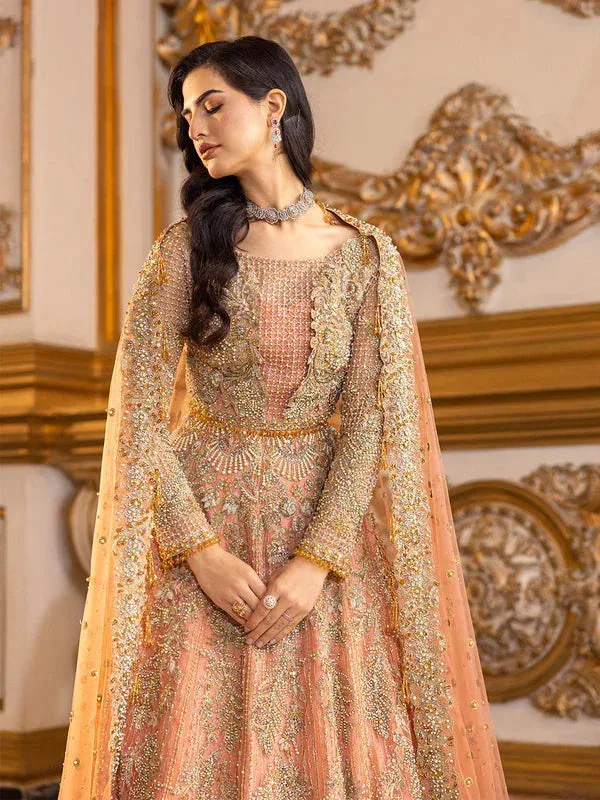 Epoque Reverie Bridals Peach Organza – view 5 – Poshaq
