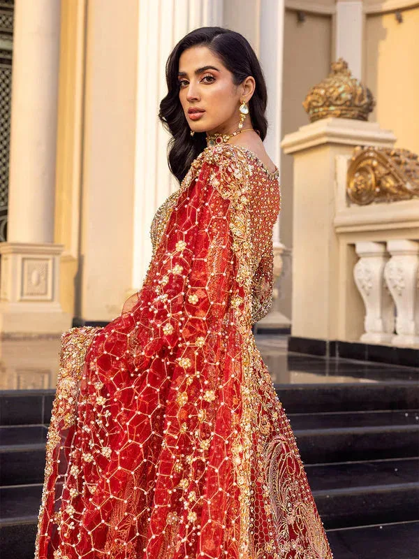 Epoque Reverie Bridals Maroon Raw Silk – view 3 – Poshaq