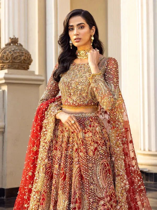 Epoque Reverie Bridals Maroon Raw Silk – view 4 – Poshaq