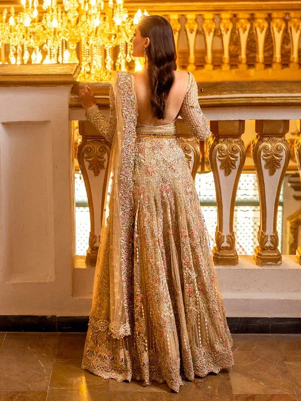 Epoque Reverie Bridals Gold Raw Silk – view 2 – Poshaq