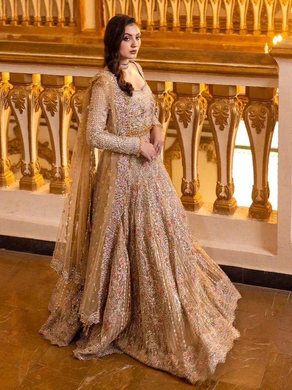 Epoque Reverie Bridals Gold Raw Silk – view 3 – Poshaq