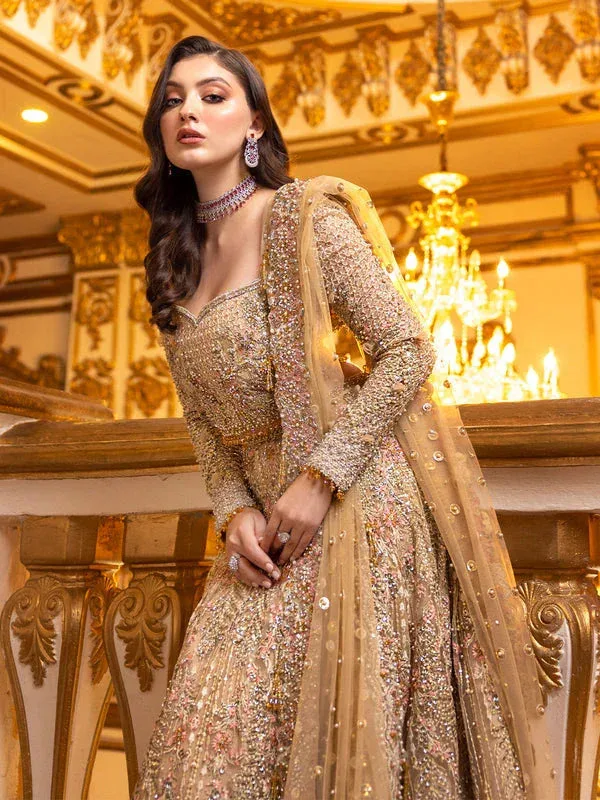 Epoque Reverie Bridals Gold Raw Silk – view 4 – Poshaq